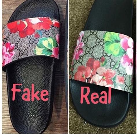 fake gucci slides red green|how to authenticate gucci slides.